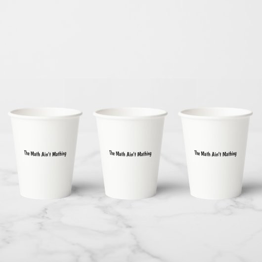 De Wiskunde Klopt Niet Papieren Bekers (Multi)