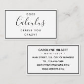 De Wiskunde van de Academie Taakman - Funny Visite Visitekaartje (Voorkant / Achterkant)