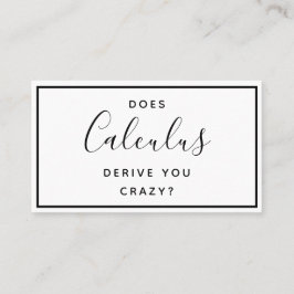 De Wiskunde van de Academie Taakman - Funny Visite Visitekaartje