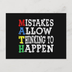 De Wiskunde van de leraar laat de fouten toe toest Briefkaart