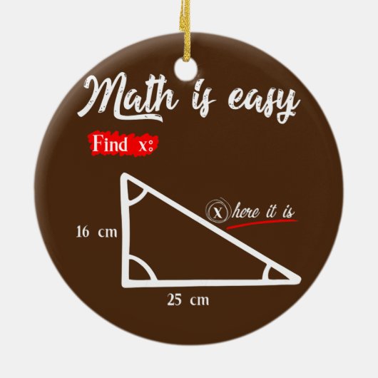 De Wiskunde van de meetkunde van vrouwen de drieho Keramisch Ornament (Achterkant)