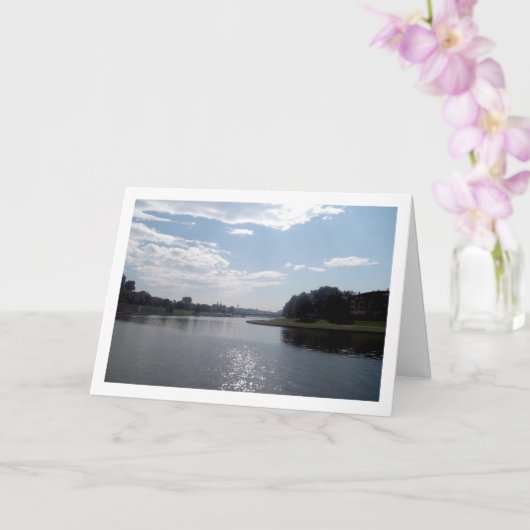 De Wisła rivier, landschap van Krakau Kaart (Orchidee)