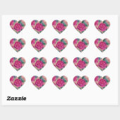 De wisper van de Rozen - Zacht en sereen Hart Sticker (Vel)