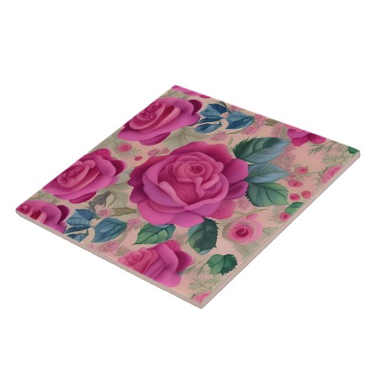 De wisper van de Rozen - Zacht en sereen Tegeltje (Zijkant)