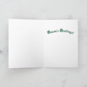 De wit-afgedekte Groeten van de Kerstman Pionus Feestdagen Kaart (Binnen)