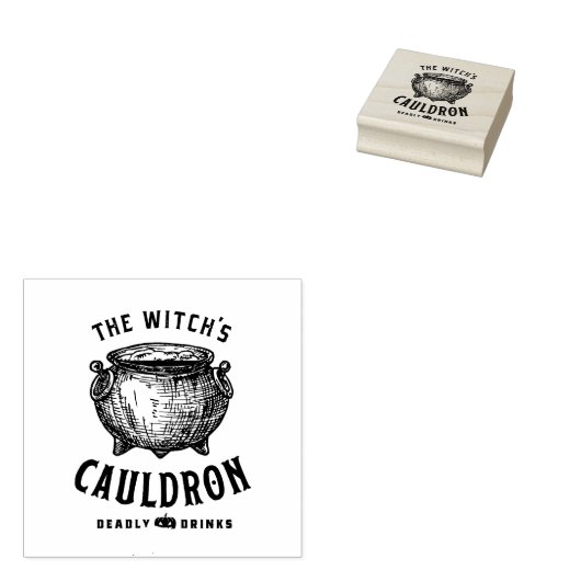 De Witches Cauldron Rubberstempel (Gestempeld)