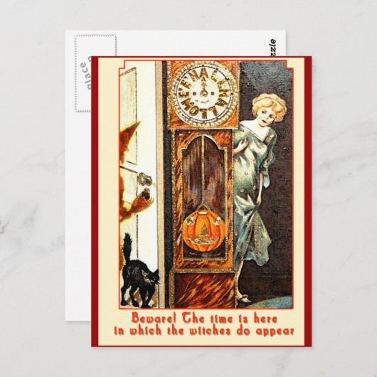 De Witching Hour Halloween Art Briefkaart (Voorkant / Achterkant)