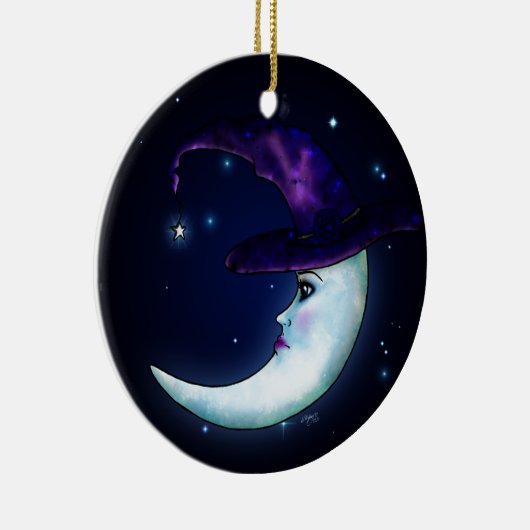 De Witching Moon Keramisch Ornament (Rechts)