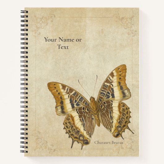 De Witgestreepte Keizer (Charaxes Brutus) Notitieboek (Voorkant)