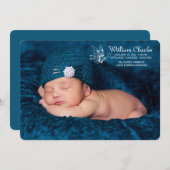 De witte Aankondiging van de Geboorte van de Foto (Voorkant / Achterkant)