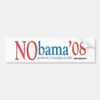 De witte achtergrond van NObama Bumpersticker