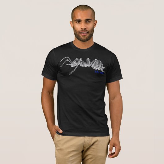 De witte ant t-shirt (Voorkant volledig)