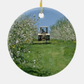 de witte appelboomgaard Nova Scotia flowe Keramisch Ornament (Achterkant)