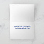 De witte Arabische Kerstkaart van het Paard Feestdagen Kaart (Binnen)