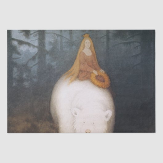 “De Witte Beer” van Theodor Kittelsen Tissuepapier (Voorkant)