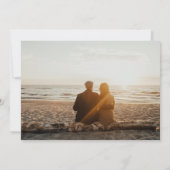 De witte bekleding van de Calligrafie sparen de Ka Save The Date (Achterkant)