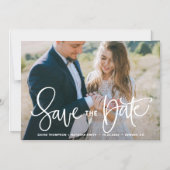 De witte Bekleding van de Hand sparen de Datum Magnetische Uitnodiging (Voorkant)