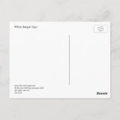 De witte Bengaals tijger Briefkaart (Achterkant)
