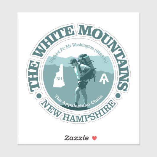 De witte bergen (T) Sticker (Vel)