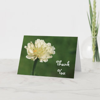 De witte Bloem dankt u Bedankkaart