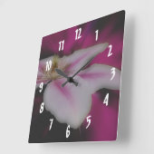 De witte Bloem van Clematissen Vierkante Klok (Hoek)