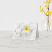 De witte BloemenBloemen van Frangipani van de Kaart (Gele Bloem)