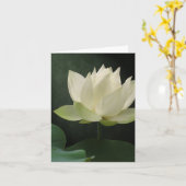De witte Bloesem BloemenNotecard van Lotus Kaart (Gele Bloem)