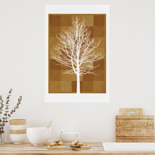 De witte boom poster (Keuken)