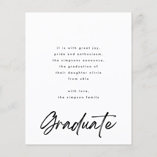 De Witte Borstel van het Afstuderen van de begroti Flyer (Achterkant)