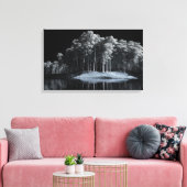 De witte Bossen (nacht) Canvas Print (Insitu (Woonkamer))