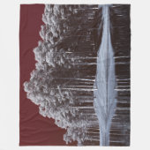 De witte Bossen vlooienbak Fleece Deken (Voorkant)