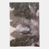 De witte buffel theedoek (Verticaal)