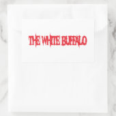De witte buffelband rechthoekige sticker (Tas)