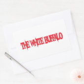 De witte buffelband rechthoekige sticker (Envelop)