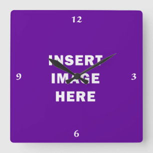 De Witte Calligrafische Aantallen van de Sjabloon  Vierkante Klok