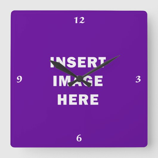 De Witte Calligrafische Aantallen van de Sjabloon  Vierkante Klok (Voorkant)