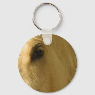 De witte Close-up van het Paard Sleutelhanger