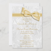 De Witte Damask van de Engagement Party en Faux Bo Kaart (Achterkant)