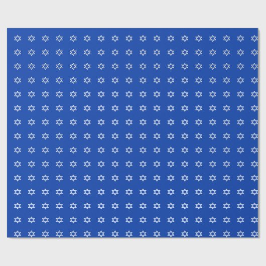 De witte Davidsster op blauw Cadeaupapier (Vlak)