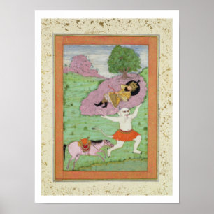 De Witte Demon die de slapende Rustam vervoert, Poster