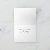 De witte Doopvont DIY BG van het Monogram van de Bedankkaart (Binnen)