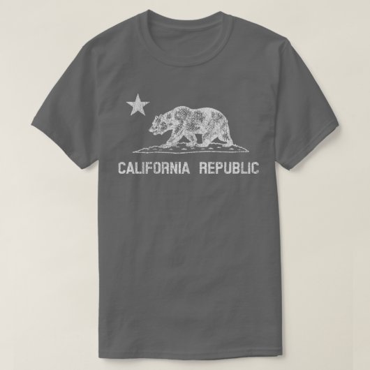 de witte druk op de konijnenstaat van Californië T-shirt (Design voorkant)