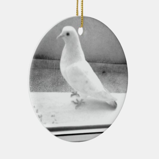 De witte duif keramisch ornament (Rechts)