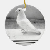 De witte duif keramisch ornament (Voorkant)