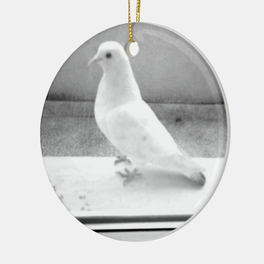 De witte duif keramisch ornament (Links)