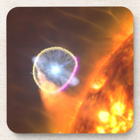 De witte dwergster in V407 Cygni Bier Onderzetter (Voorkant)