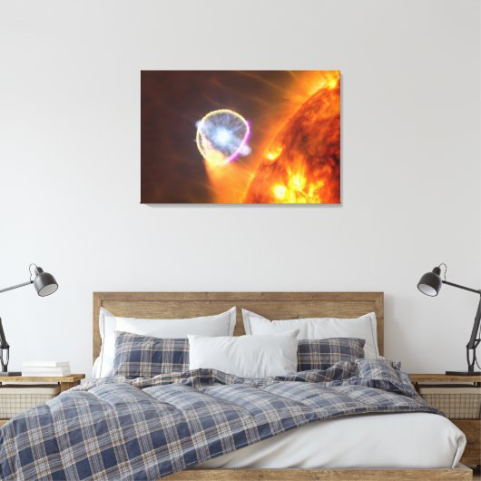 De witte dwergster in V407 Cygni Canvas Afdruk (Insitu (Slaapkamer))
