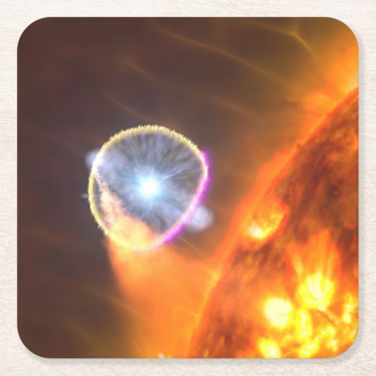 De witte dwergster in V407 Cygni Kartonnen Onderzetters (Voorkant)