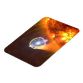 De witte dwergster in V407 Cygni Magneet (Linkerzijde)