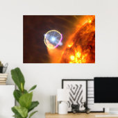 De witte dwergster in V407 Cygni Poster (Thuiskantoor)